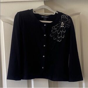 INC International Concepts Black Knit Top. Size L